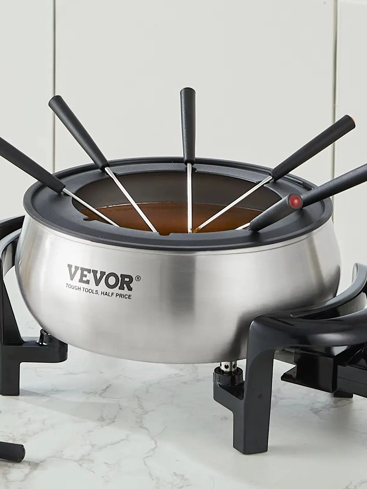 VEVOR 3Qt Electric Chocolate cascade Melting Pot Fondue Pot Set Cheese Melting Warmer Home Appliance for kitchen