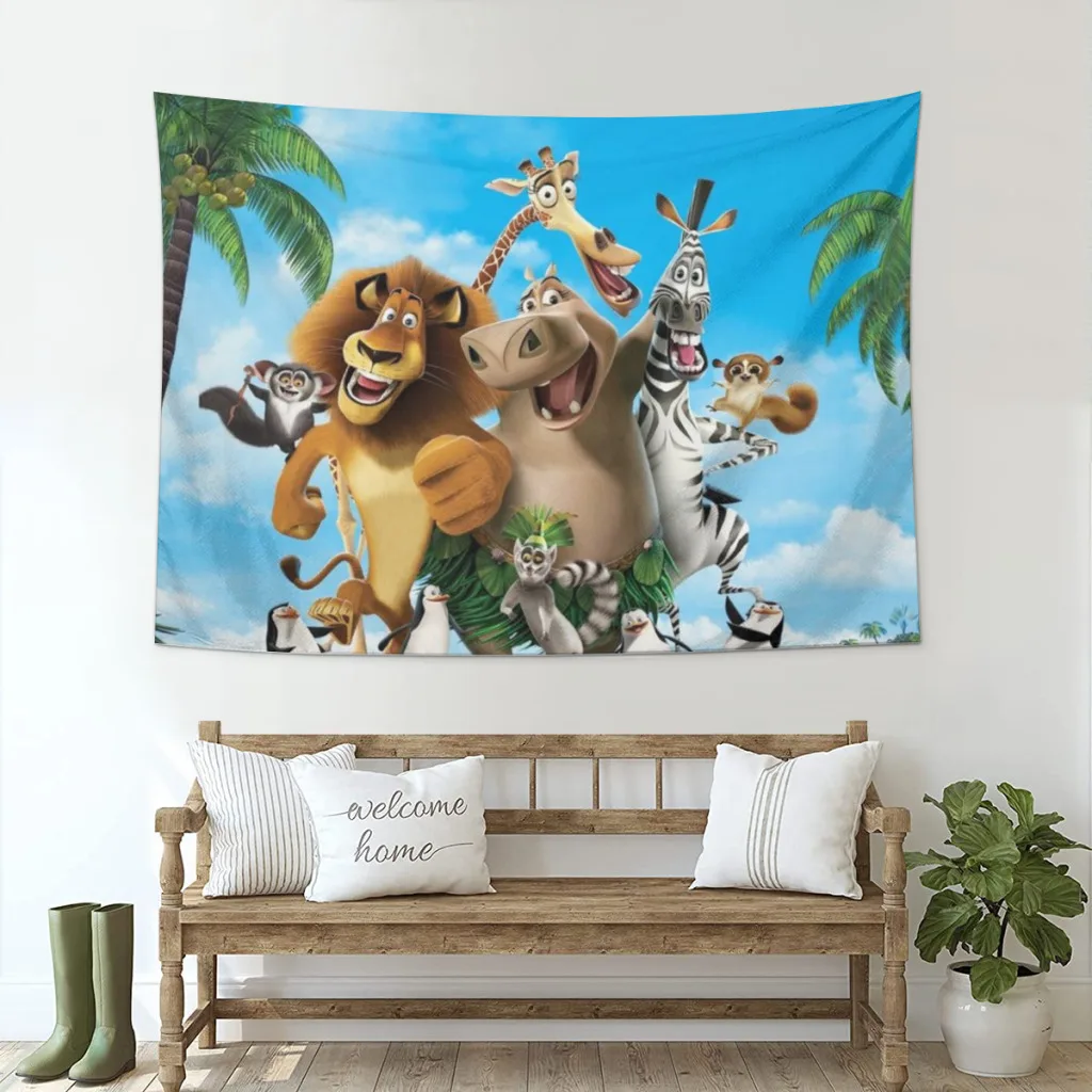 Madagascar  Tapestry Aesthetic Room Décor Wall Hogar Decorating