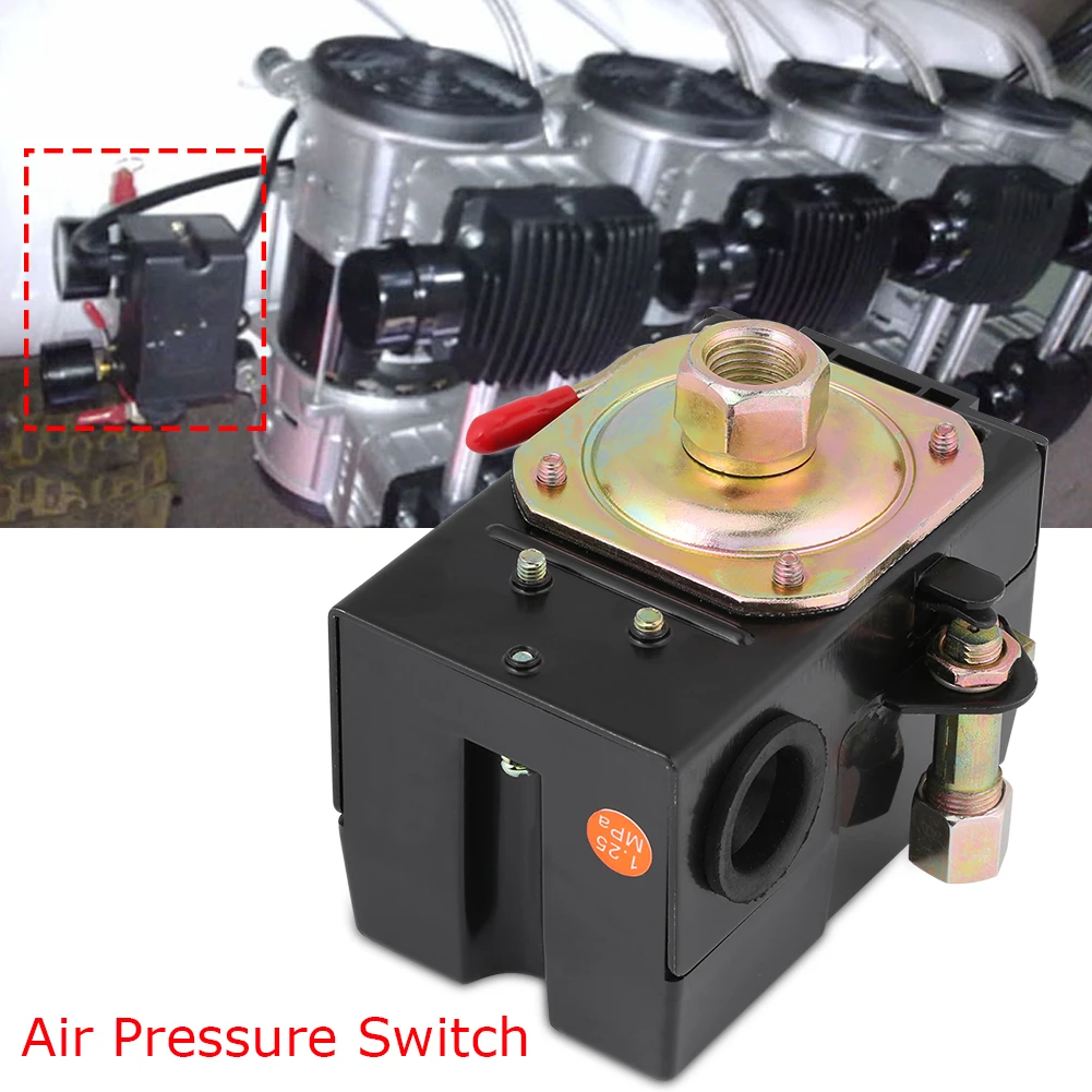 Air Compressor Pressure Switch Single Port Pressure Switch For Air Compressor 135-175PSI Heavy Duty 26Amps Pressure Switch