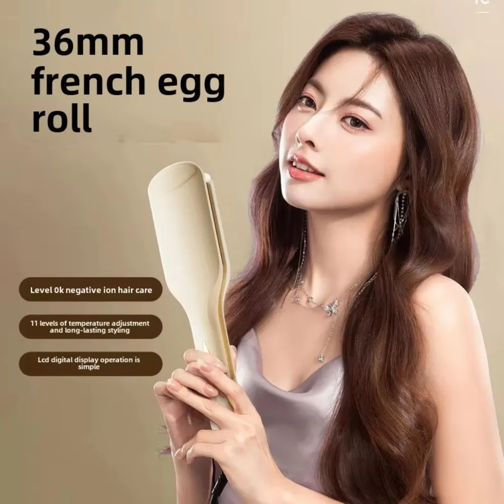 36mm Barrel Egg Roll Hair Curler Large Wave Ceramic Coating Water Wave Curler Professional