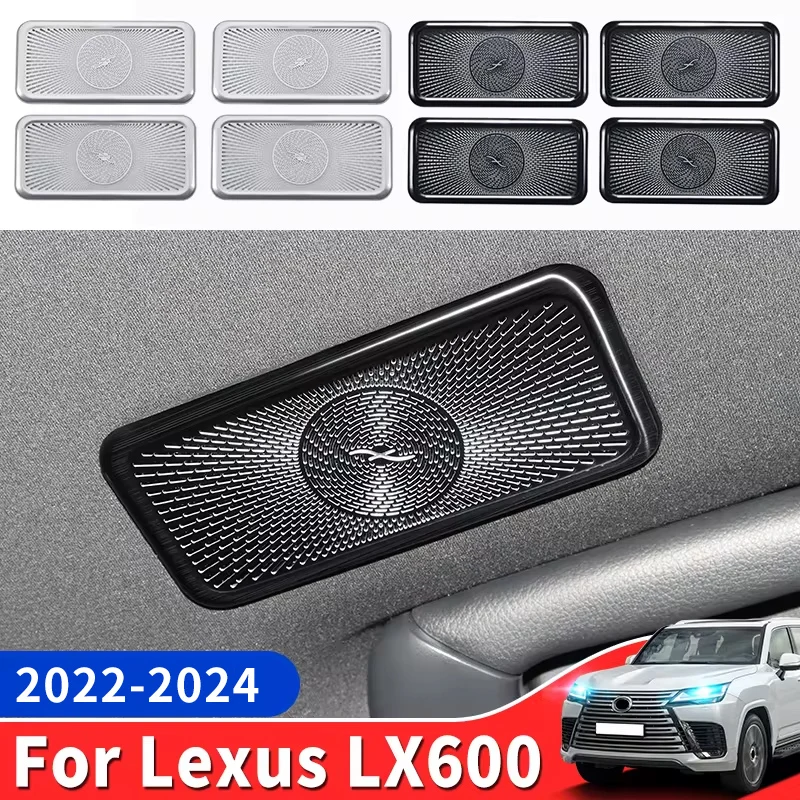 For 2022 2023 2024 Lexus Lx600 LX500D Roof Loudspeaker Horn Frame LX 600 Tuning Interior Upgraded Stainless Steel Accessories