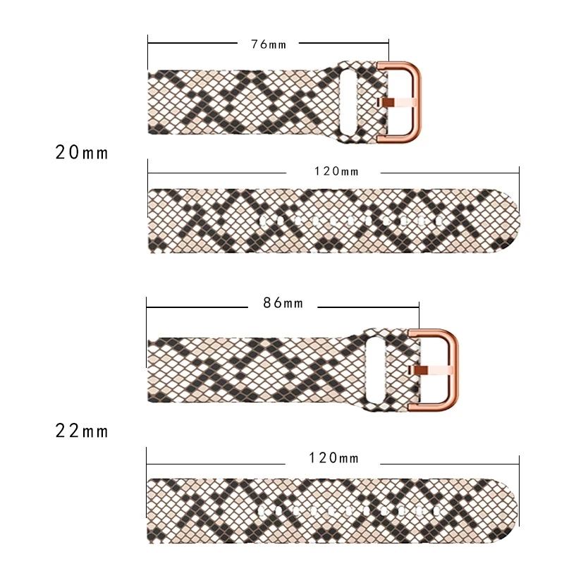 Correa de silicona para Samsung Galaxy 4/5/6/7 pulsera con patrón colorido Active 2 40mm reloj 6 clásico 43mm 47mm 5 Pro 20mm cinturón