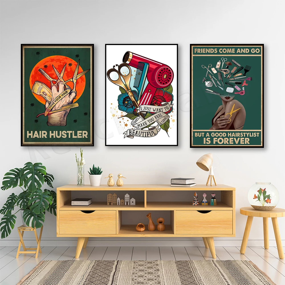 A good hairstylist is timeless, I just want to make you feel beautiful, hairstylist lady poster, hairstylist lady poster gift