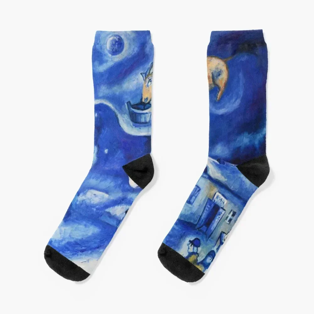 

Art By Marc Chagall | Russian-French artist 1887 Socks Christmas loose cartoon Socks For Men Women's