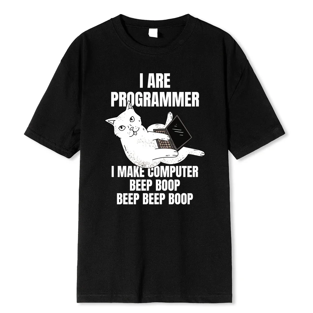 I Are Programmer T-shirt Men Women O-Neck Printed Streetwear Breathable Vintage Harajuku Graphic Daily Casual Unisex Tees