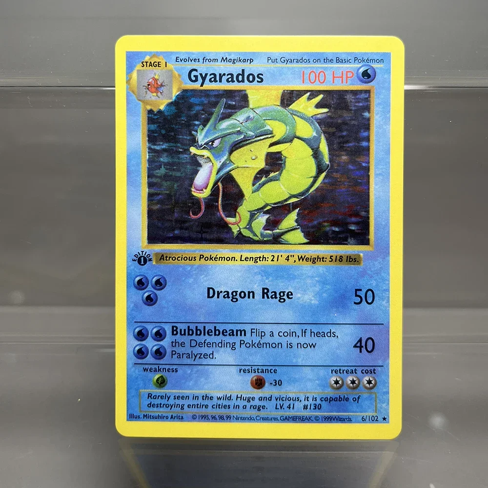 Pokemon 1st Edition Base Set Holographic Charizard Alakazam Game Collection Cards Flash Cards Children Game Toys Proxy Card