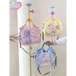 Genuine Carebear Rainbow Bear Crossbody Bag, Versatile Large Capacity Portable Shoulder Bag, Cute Student School Bag, Gift