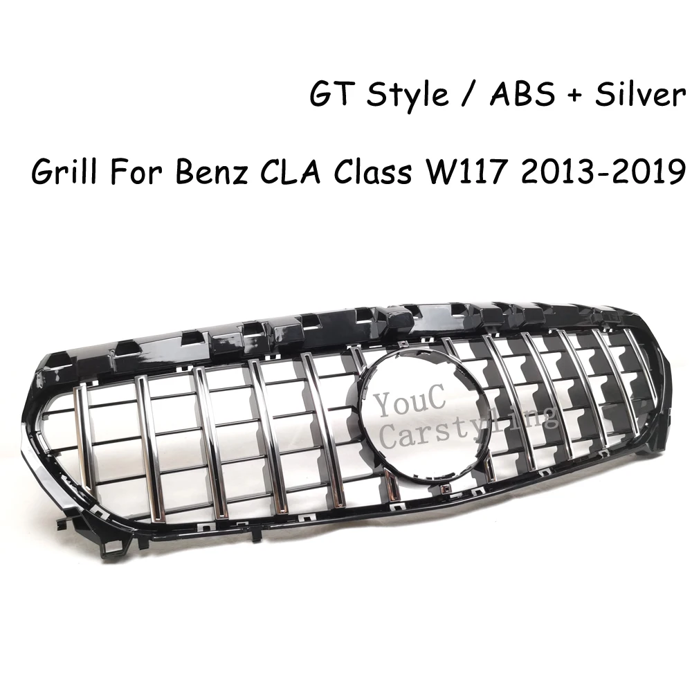 C117 gt Front stoßstangen gitter Mesh für Mercedes Cla Klasse W117 X117 Cla180 Cla200 Cla250 Cla45 2011-2015 Grill