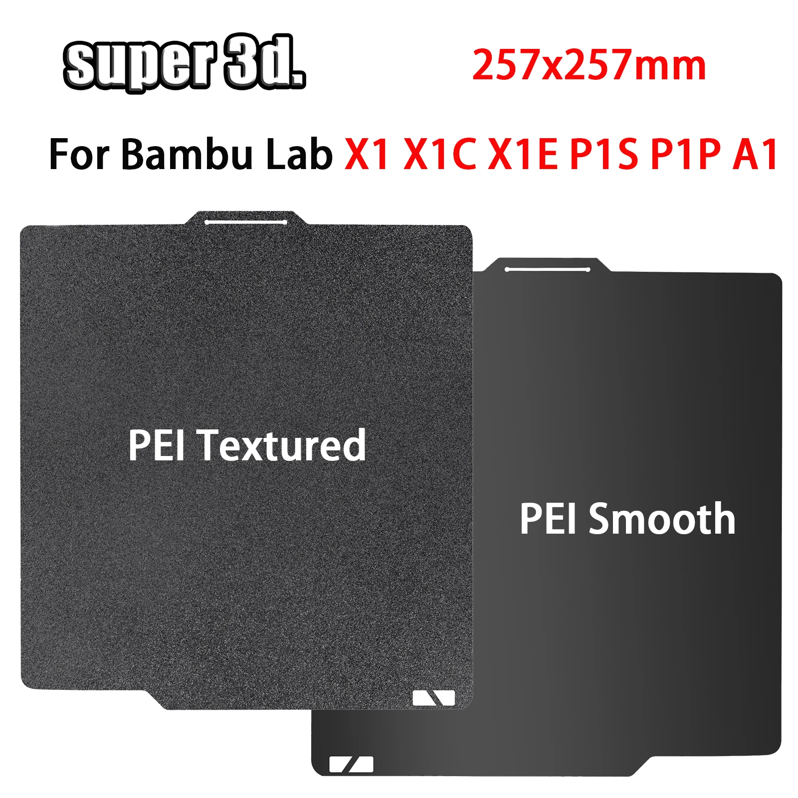 

Bambu Lab X1C P1P P1S A1 X1 Рабочая пластина с гладкой текстурой PEI Sheet PEO PET для Bambulabs x1 p1p 3D-принтера с подогревом