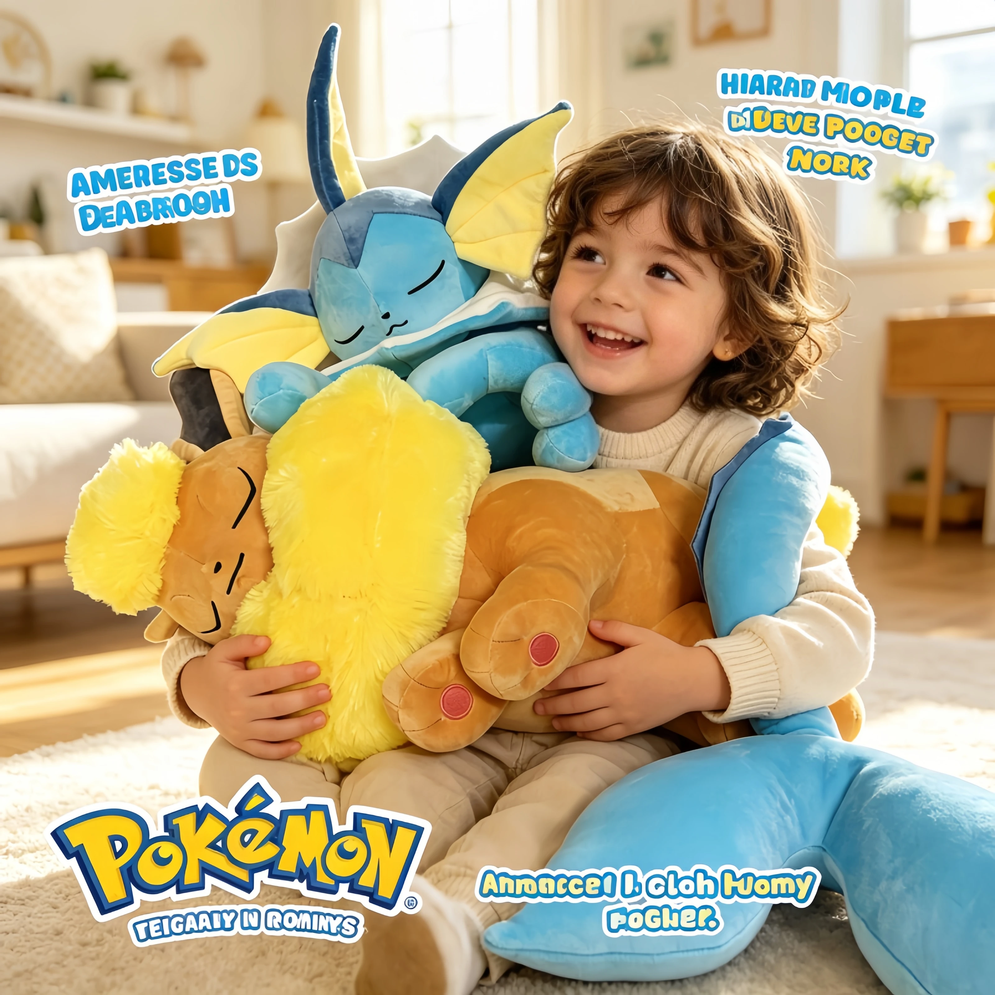 

Sleeping Flareon Doll Pokemon Plush New Eevee Evoli Sleep Plush Vaporeon Pikachu Peluche Stuffed Toys Comfort Companion Toy