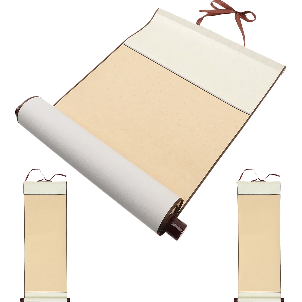 

3pcs Blank Scroll Calligraphy Paper Vintage Rice Parchment Writing Drawing Painting Scroll Durable High Class Material