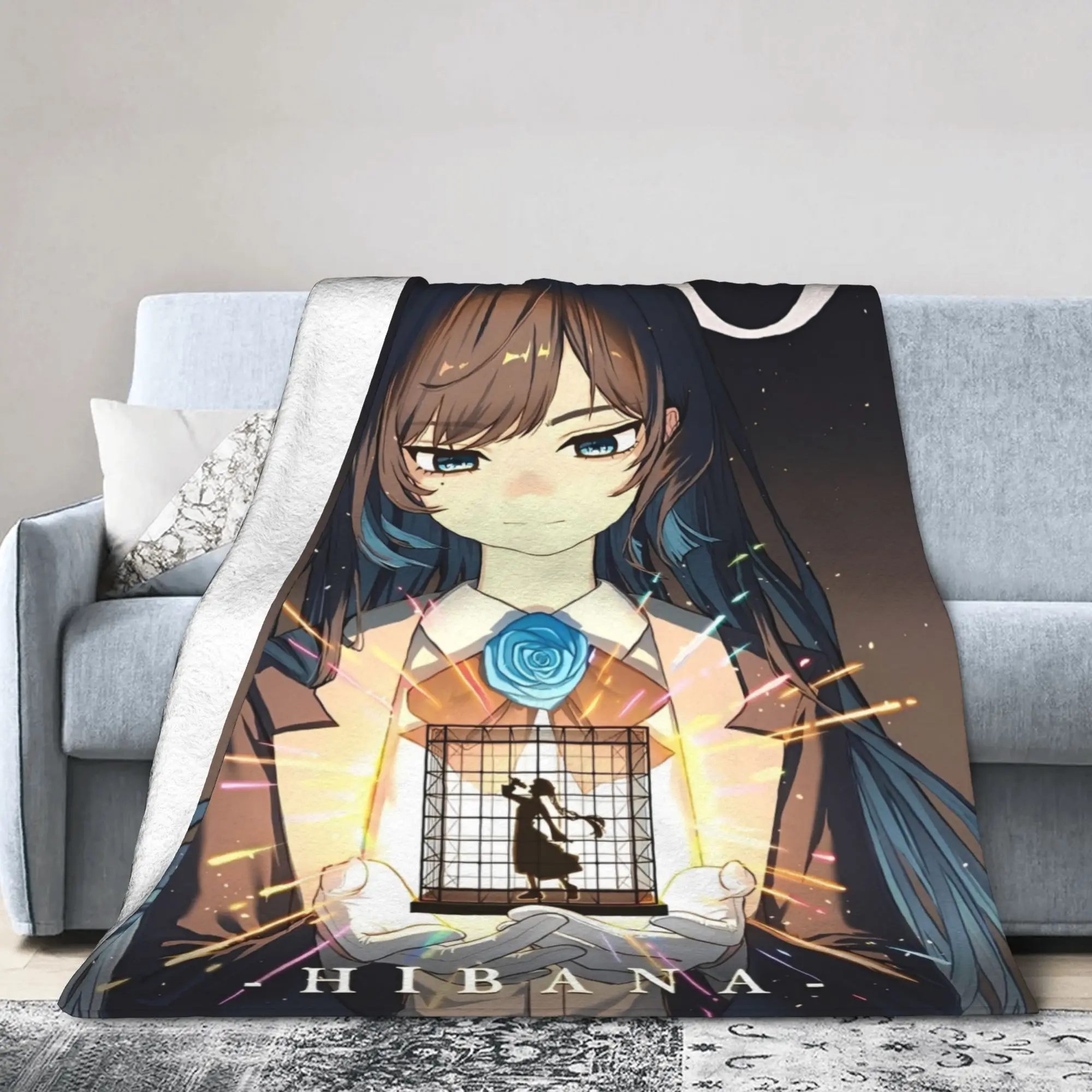 Ado Hibana World Tour Blankets Flannel Textile Decor Japan Singer Multi-function Throw Blanket for Bedding Travel Bedspreads