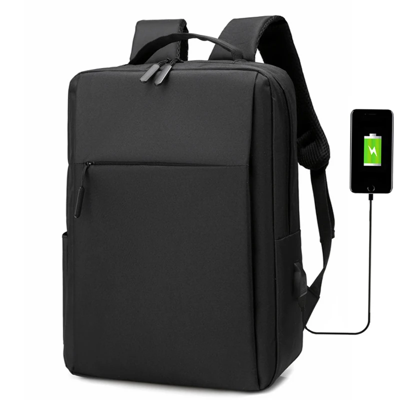 Zaino da uomo per Laptop da 15.6 pollici zaino da viaggio in Nylon per Laptop da uomo zaino da scuola per Computer con ricarica Usb borsa impermeabile per uomo