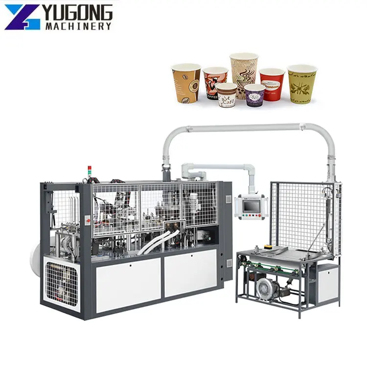 YUGONG Fully Automatic Disposable Paper Product Machines Coffee Paper Cup Making Machine Paper Cups Printing Forming Machine