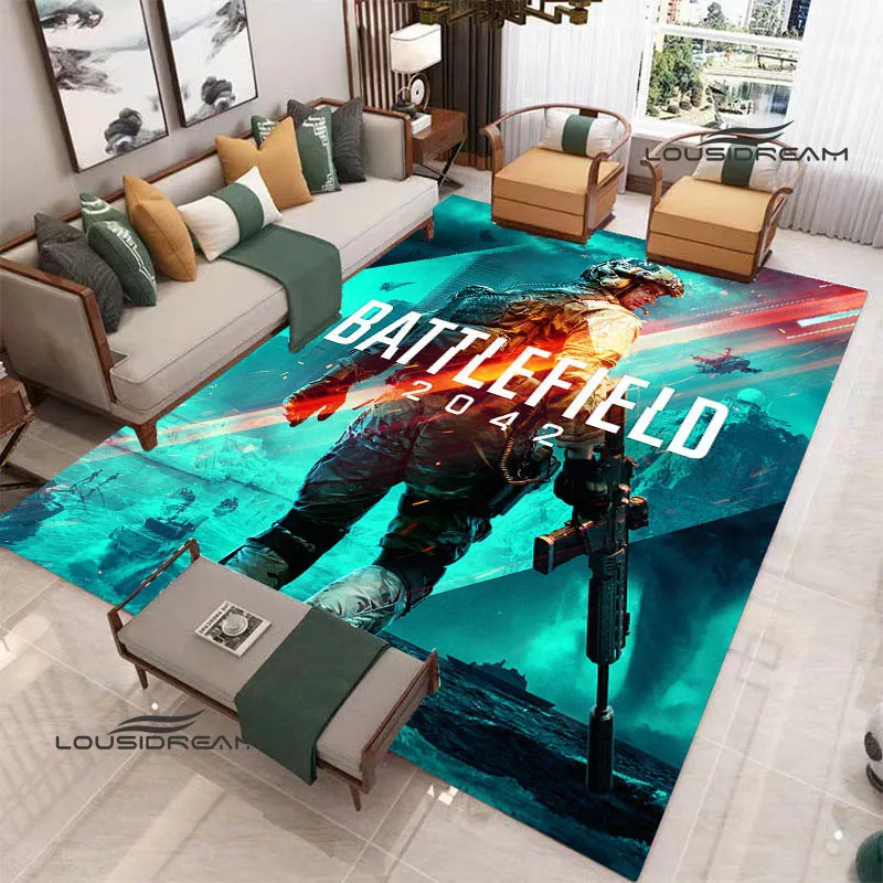 3D game Battlefield Printed carpet non-slip carpet bedroom decor outdoor rug Yoga mat bedroom decoration birthday gift