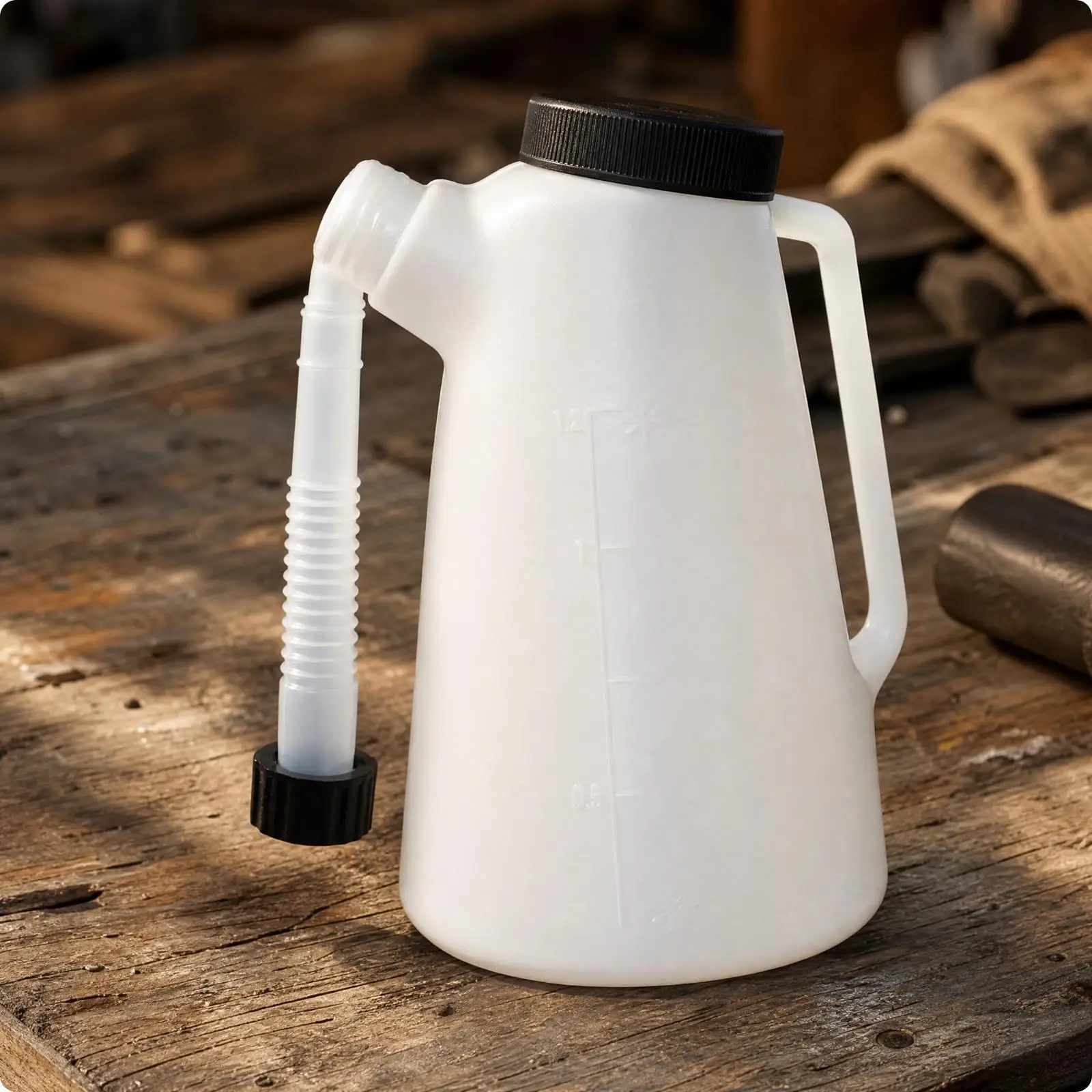 Multipurpose Lubricant Dispenser Can with Long Spout for Hard to Reach Fill Points Workshop Essential