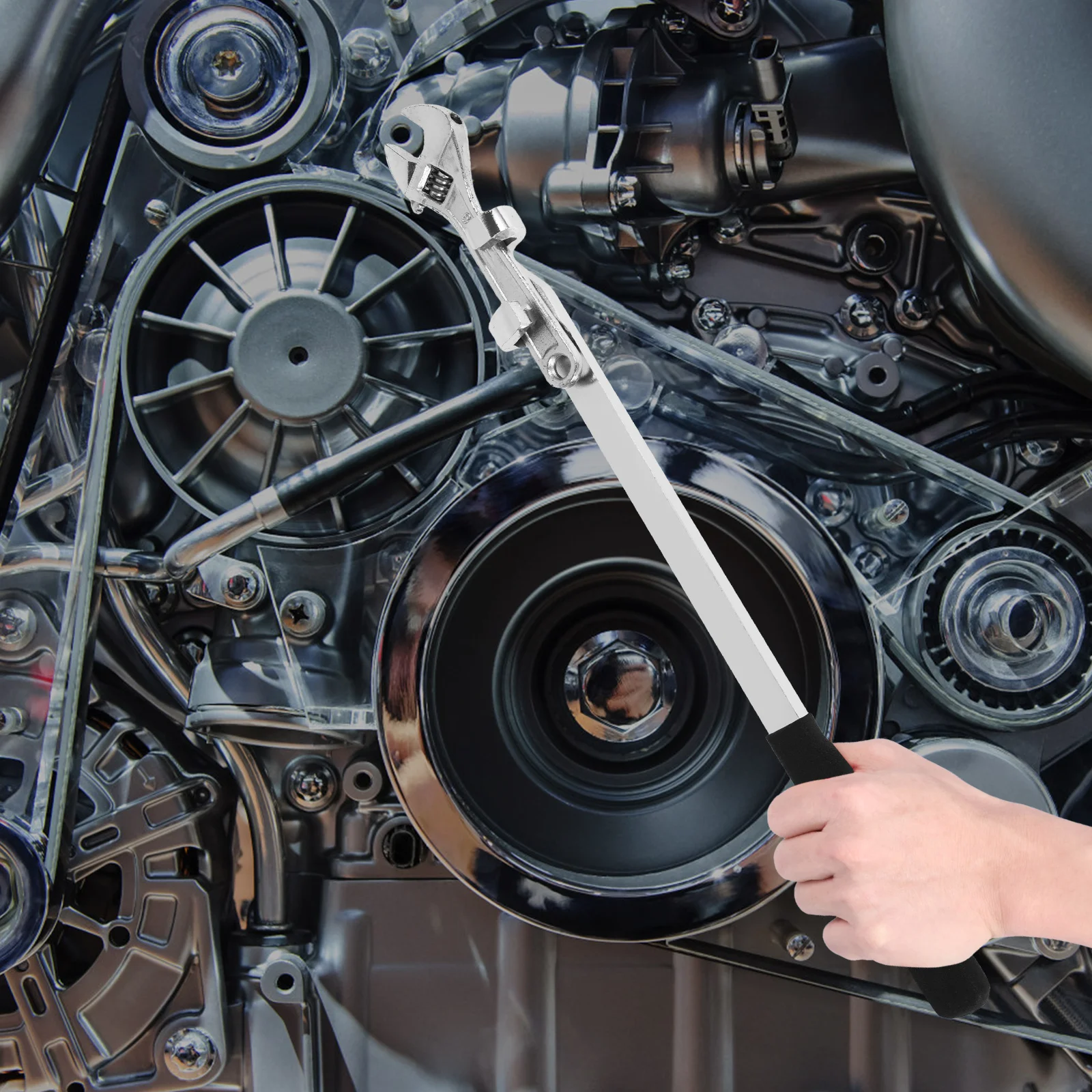 15inch Wrench Extension Rod Enhanced Leverage Design Lengthened Handle Spanner Torque Amplifier Device Car Repair Hand Tool
