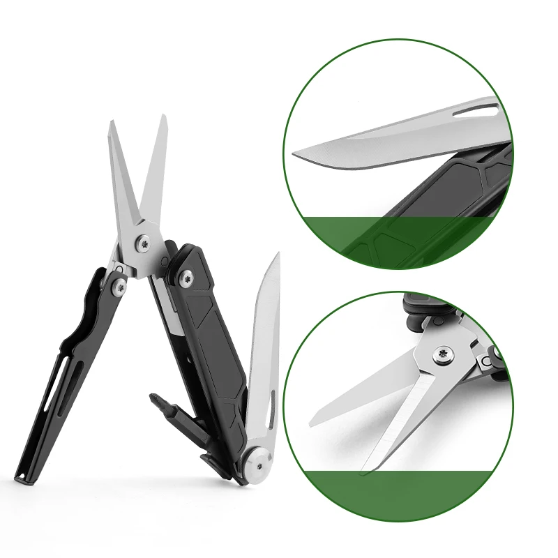 Folding Scissors  Pocket Knife and EDC Multi Tool Perfect for Housework Rescue Hunting Survival Fishing Hiking Camping