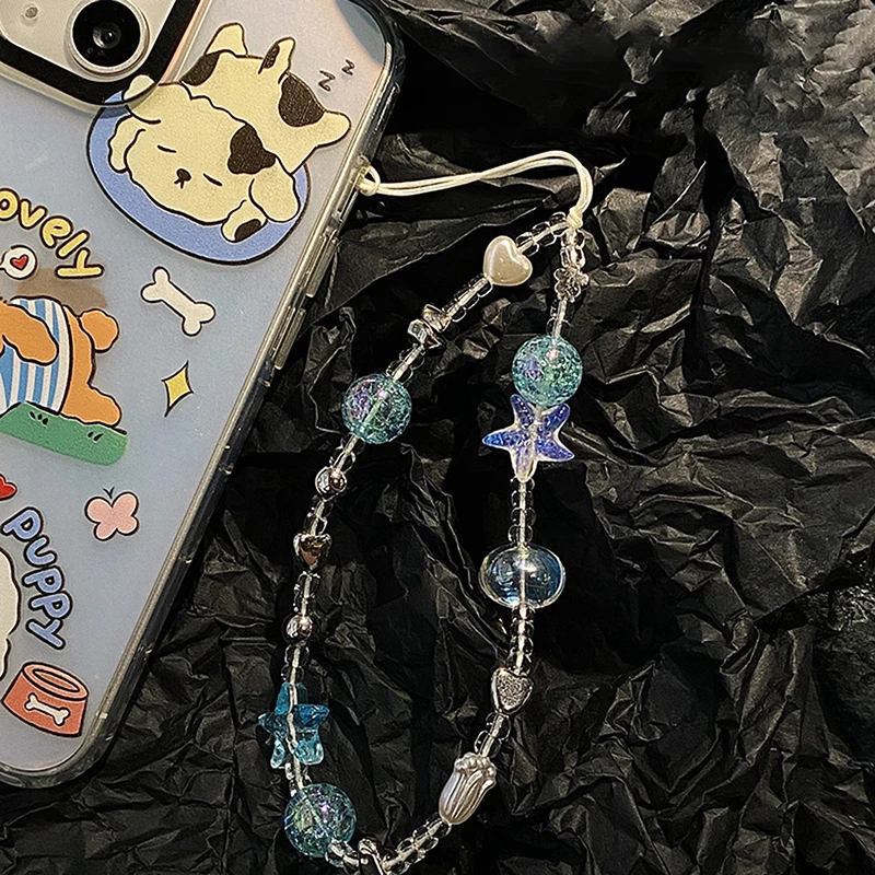 

Ремешок для телефона с океанской пентаграммой, подвесной чехол для телефона, подвесная веревка, ремешок для мобильного телефона, брелок для женщин и девочек, сумка, подвеска для камеры