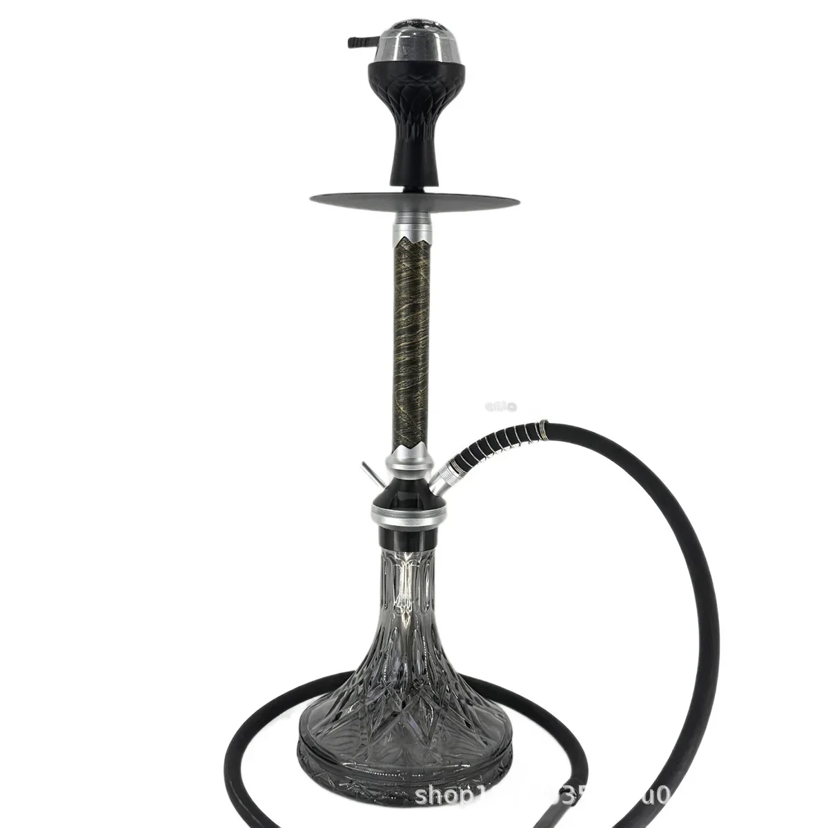 Shisha Hookah Set Aluminum Alloy Hookah With Glass Base Single Hose