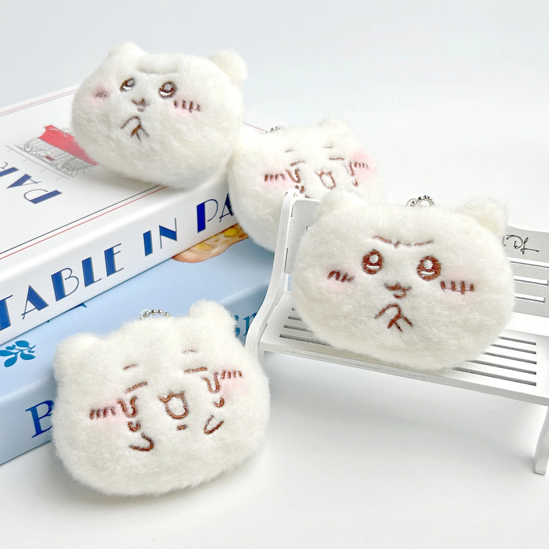 Hot Cartoon Chiikawa Dumpling Crying Expression Squeaking Plush Pendant Dolls Schoolbag Plush Pendant Toys Girl Gift