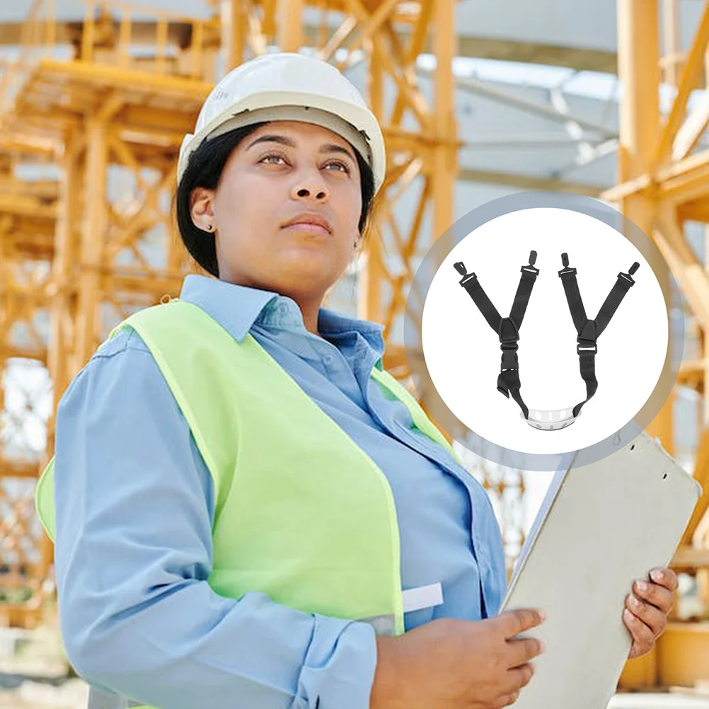 

2Pcs Safety Hat Chin Straps Adjustable Hard Hat Bands Reliable Fixing Protection Straps Universal Accessories