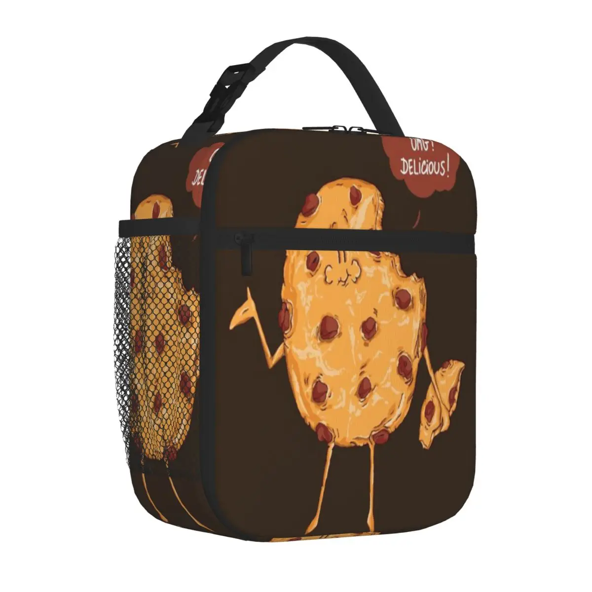 Hot Sale OMG! Delicious! Neoprene Texture Insulated Lunch Pouch Office Homemade Meal Insulated Food Bag