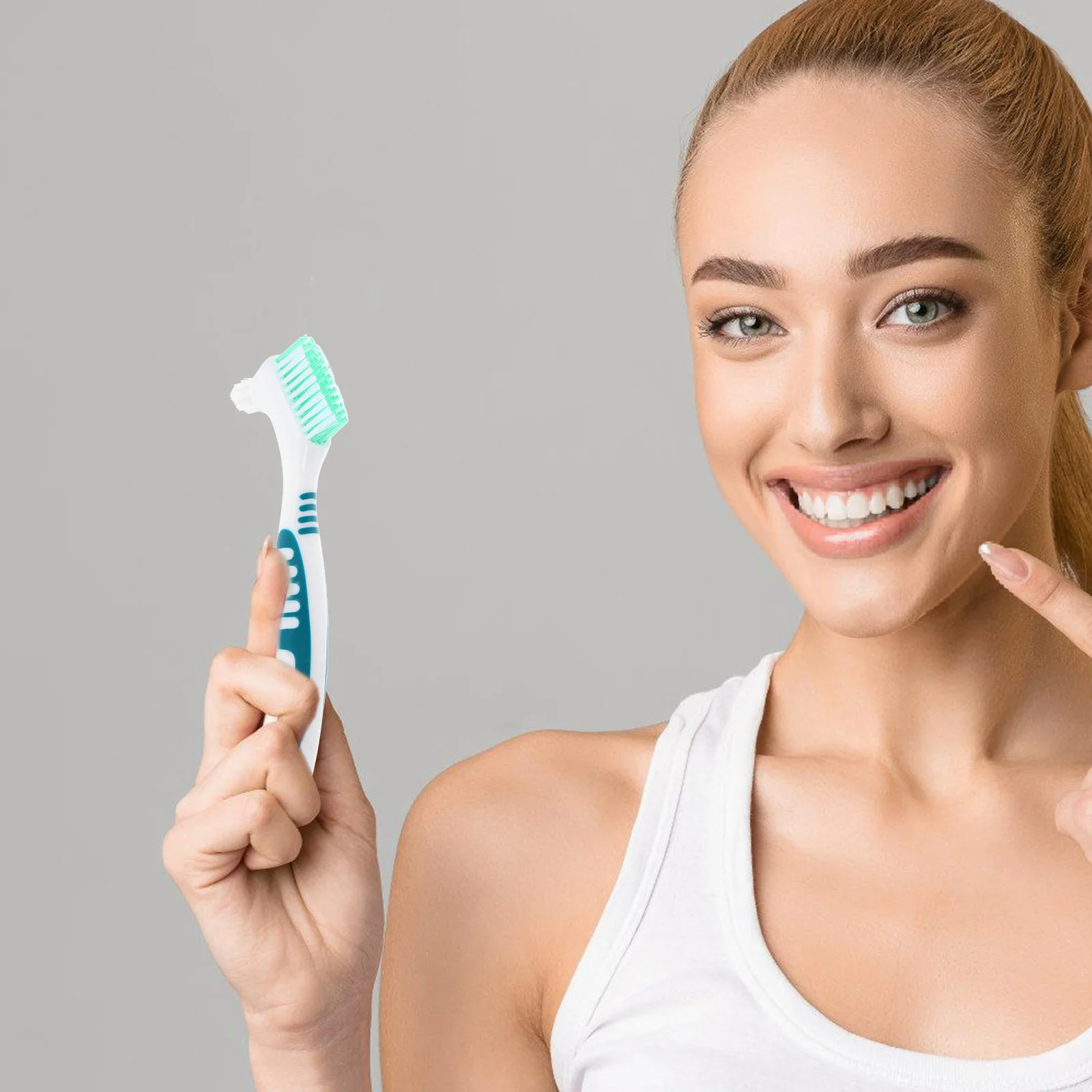 

2Set Oral Care Brush Set Dual-Head Hard Bristle Double-Sided Toothbrush Travel Teeth Cleaning Essentials Double Sided Toothbrush