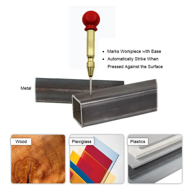 Pin Center Hole Tool mosiężna punktak automatyczny do metalu i drewna dla mechaników stolarzy prasa Dent Marker Work