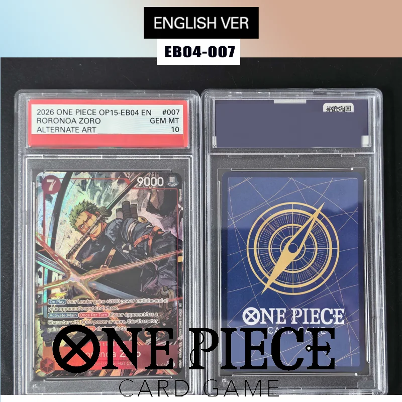 Tarjeta de calificación en inglés DIY 2026 One Piece OP15-EB04-Adventure en la Isla de Kami # Tarjeta de Colección de Arte Alternativo de Roronoa Zoro 007