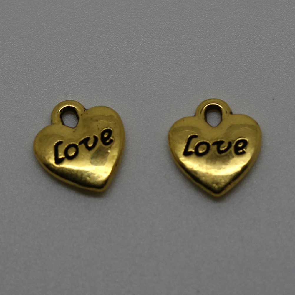 

20pcs Heart Shaped Alloy Pendants Diy Necklace Making Supplies Bracelet Earrings Jewelry Project Accessories