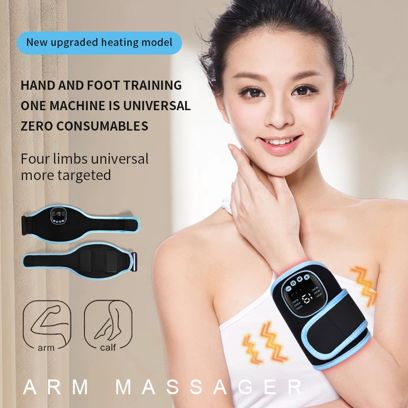 EstherQueen 4D Package Portable Hand Massager with 9 Modes 3 Gears Hot Compress Deep Relaxation of Wrists,Arms,Calves and Thighs