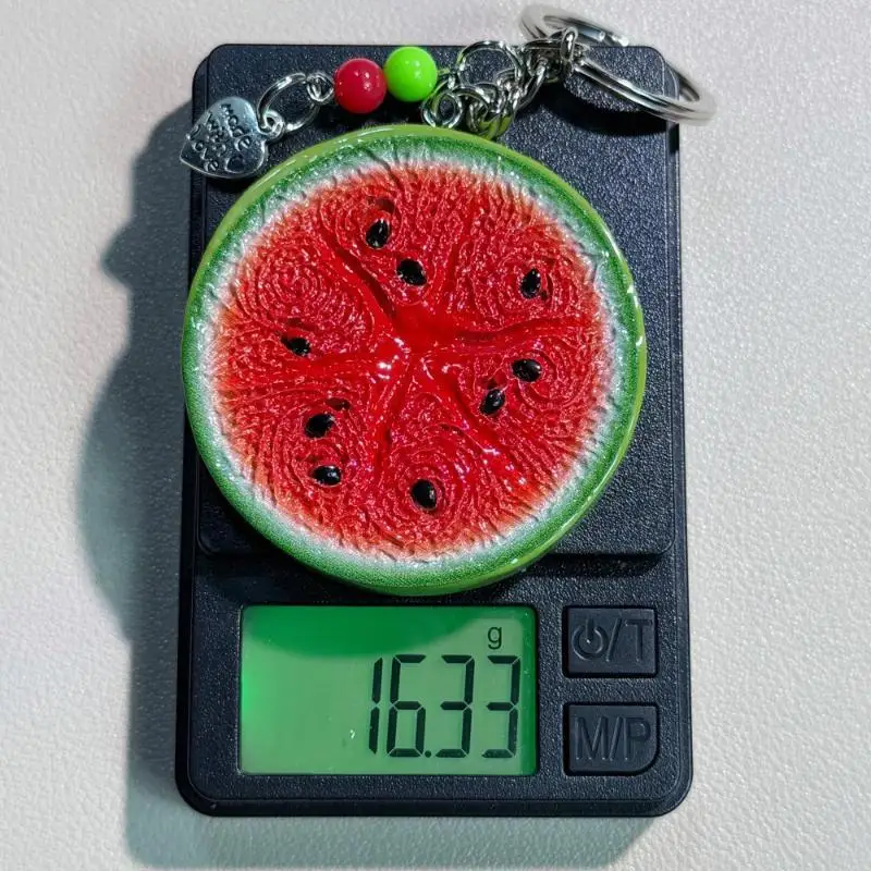 Simulations-Fruchtscheiben-Schlüsselanhänger Interessantes 3D-Design Mini-Anhänger Leichter Rucksack-Hängedekor für Kinder-Geschenktüten – Detail 11