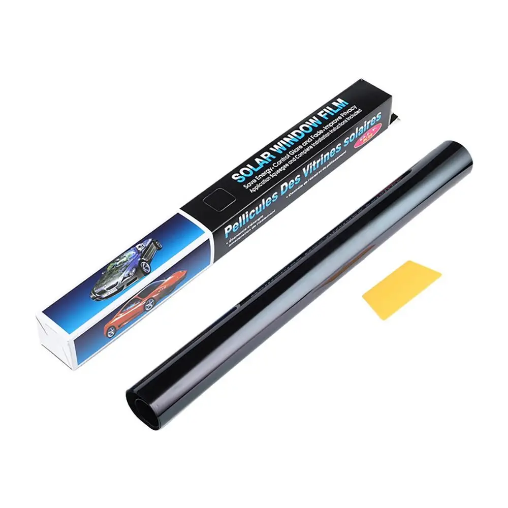 1 rolo 50x3m solar proteção uv janela matiz filme calor uv bloco sun sombra folhas de carro vlt 1%-50% adesivo de vidro preto pára-brisa