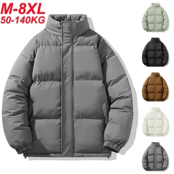 Parkas d'hiver imperméables pour hommes, vestes épaisses, sweat à capuche en coton chaud, coupe-vent masculin, grande taille, 8XL, 6XL, 7XL