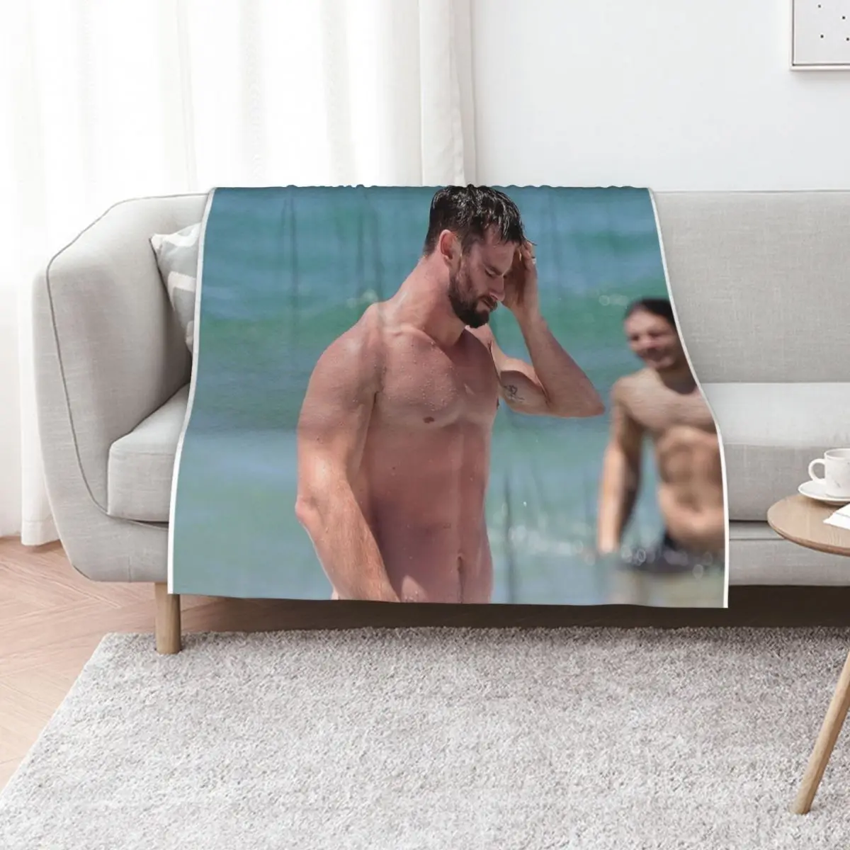 Sixpack Chris Hemsworth Throw Blanket Thermals For Travel Decorative Beds Bed covers Plaid on the sofa Tourist Beach Blankets