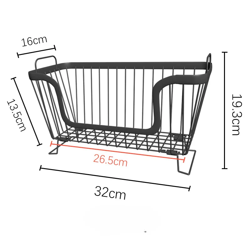 Stackable Storage Basket Kitchen Supplies Countertop Multi-layer Storage Rack Vegetable and Fruit Snack Storage Rack