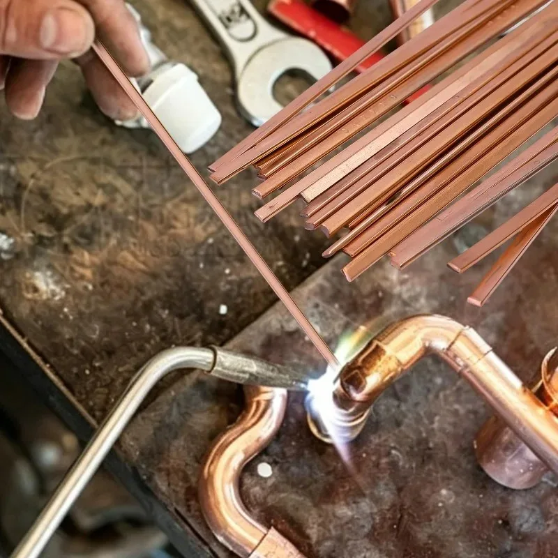 Silver Brazing Welding Rods Copper Alloy Round Fluxless Soldering Rods Wire Air Conditioner Cold Storage Tube Repair Sticks