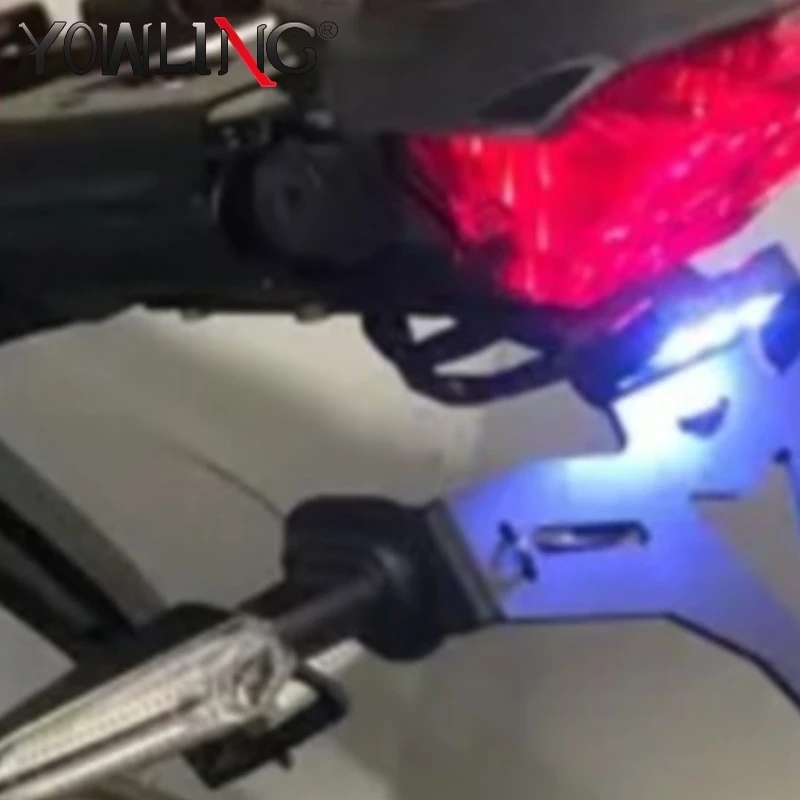 

For Yamaha MT-07 MT07 2013-2022-2023-2024 Rear License Plate Bracket Mount Holder Tail Tidy LED Plate Accessories MT07 mt07