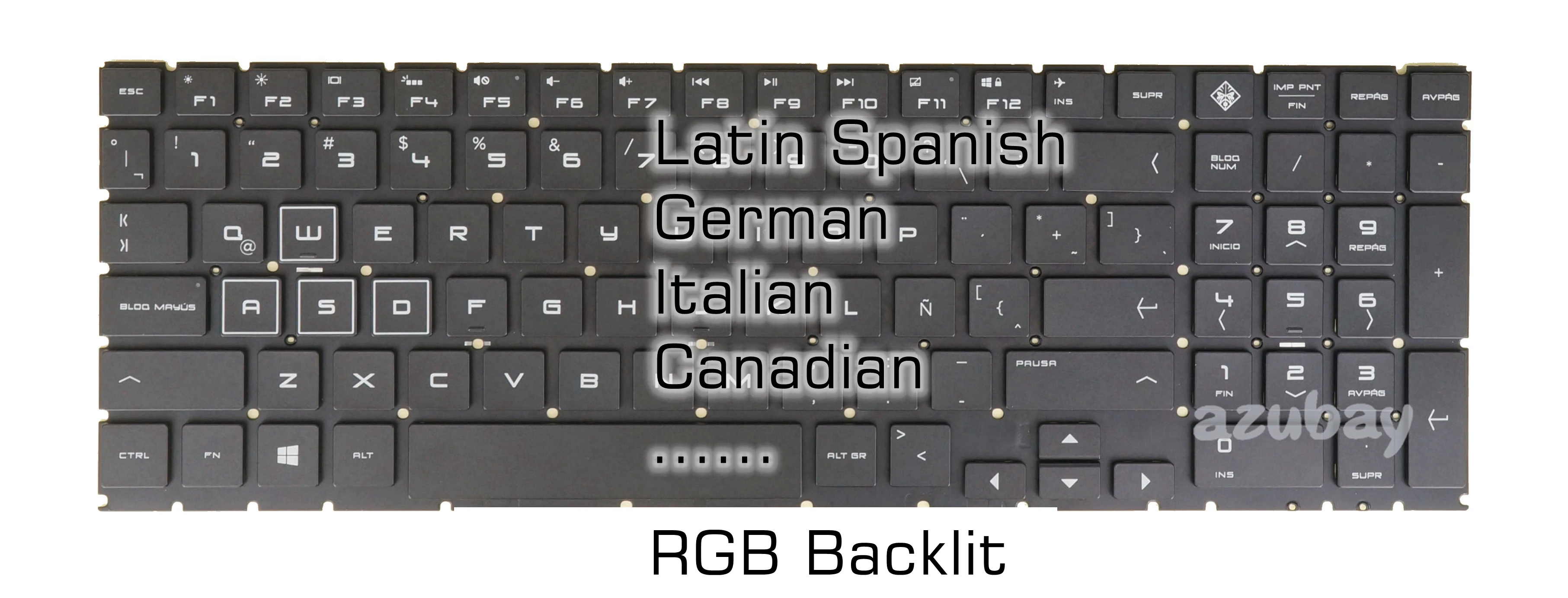 LA GR CF IT Keyboard For HP 15-dc0056la 15-dc0057la 2H-BBMGMC2421 9Z.NF3BQ.20E 9Z.NF3BQ.21E 9Z.NF3BQ.22M NSK-XP2BQ PK132JZ2B10