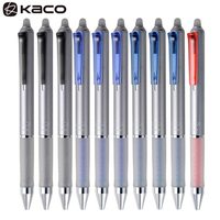 KACO LECA Retractable Erasable Gel Pens 0.5mm Fine Point Smooth Writing Erases Clean Luxury Titanium Gray Design Office School