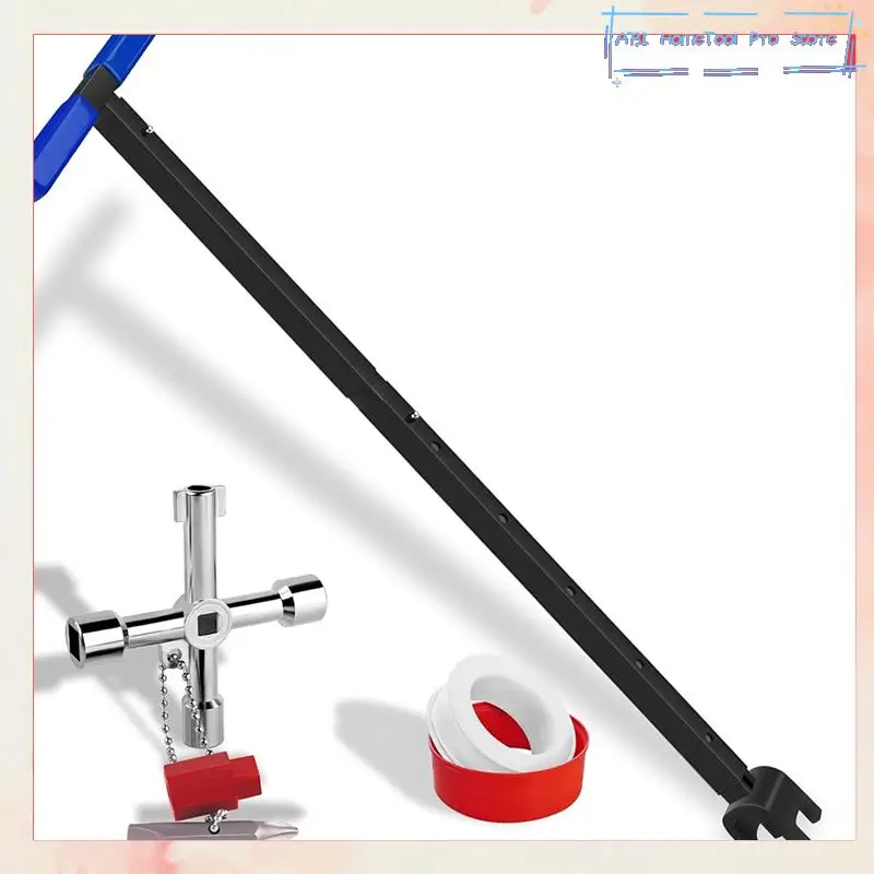 

Water Meter Key Shut Off Tool 15 Inch To 28 Inch With 4-Way Utilities Key, T-Handle Removable Water Meter Wrench-A73I