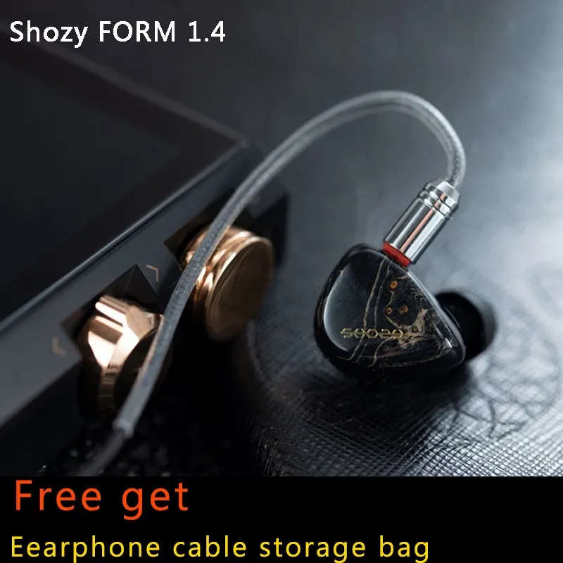 Shozy FORM 1.4 4BA+1DD 5 Driver Hybrid Earphones Wood Noise Reduction In Ear Monitor headset Earbuds 3.5mm 2pin Detachable Cable