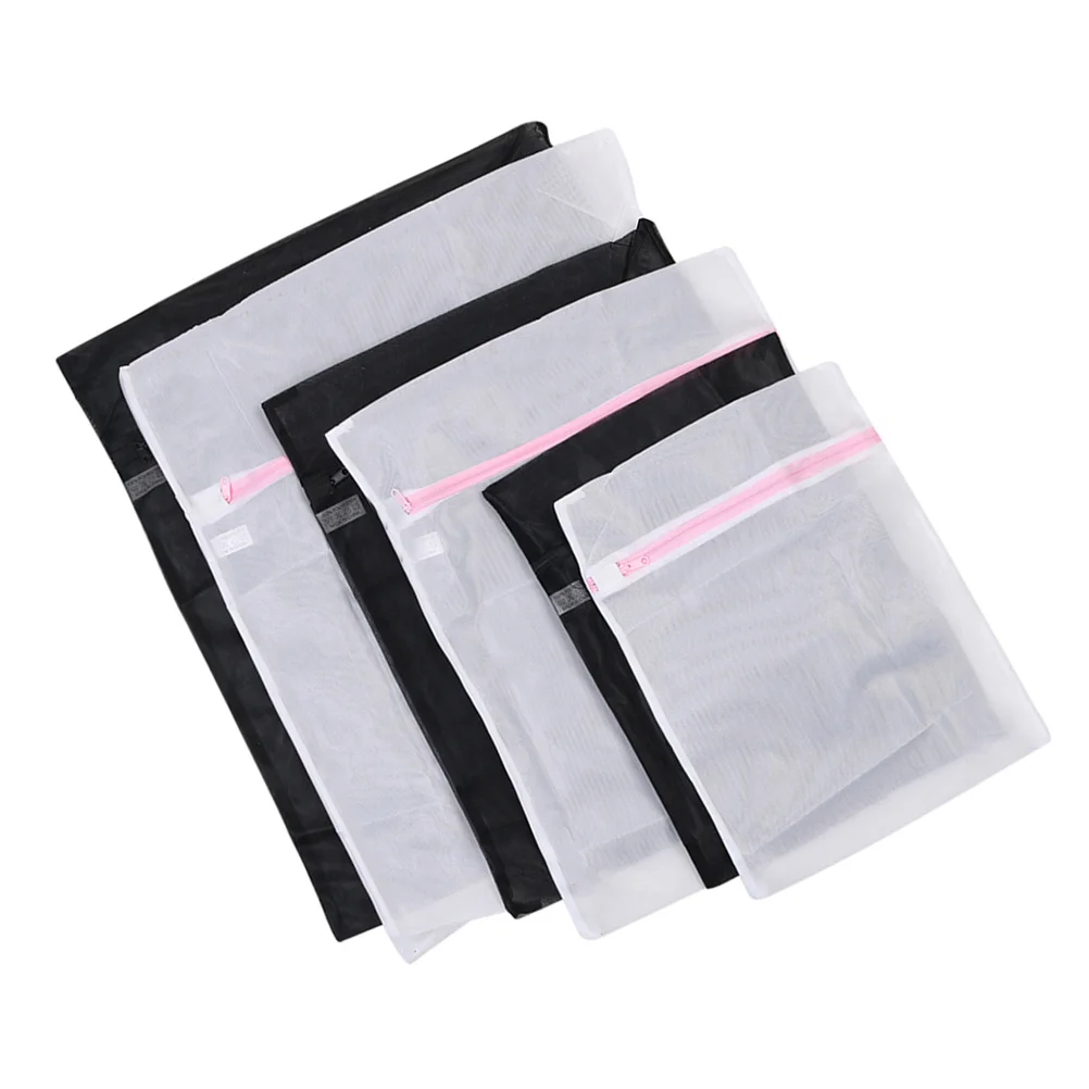 

6pcs Laundry Mesh Net For Clothes Mesh Washing Bag Protection Foldable Lightweight S Laundry Bag L Sizes White Black