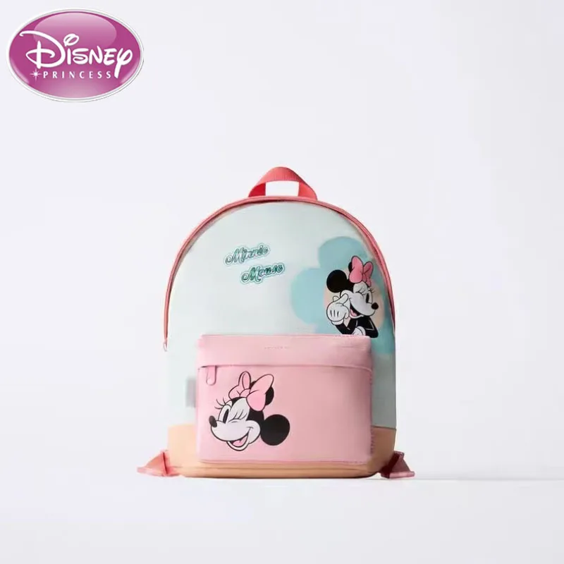 

Disney Kindergarten Backpack 2025 New Cartoon Cute Minnie Girls' Lightweight Double-Shoulder School Bag