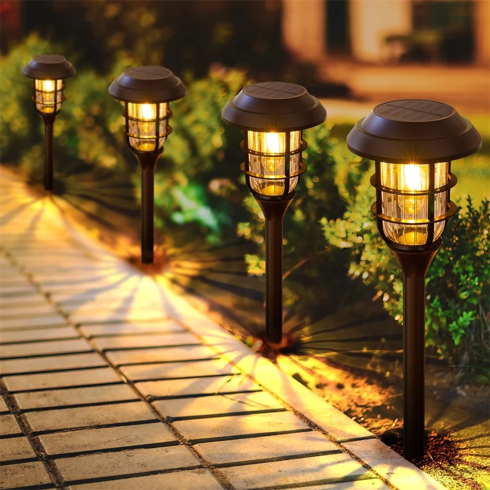 

Solar Pathway Lights Outdoor Garden Landscape Lights LED Fame Solar Powered Yard Lights for Lawn Patio Walkway Driveway Decor