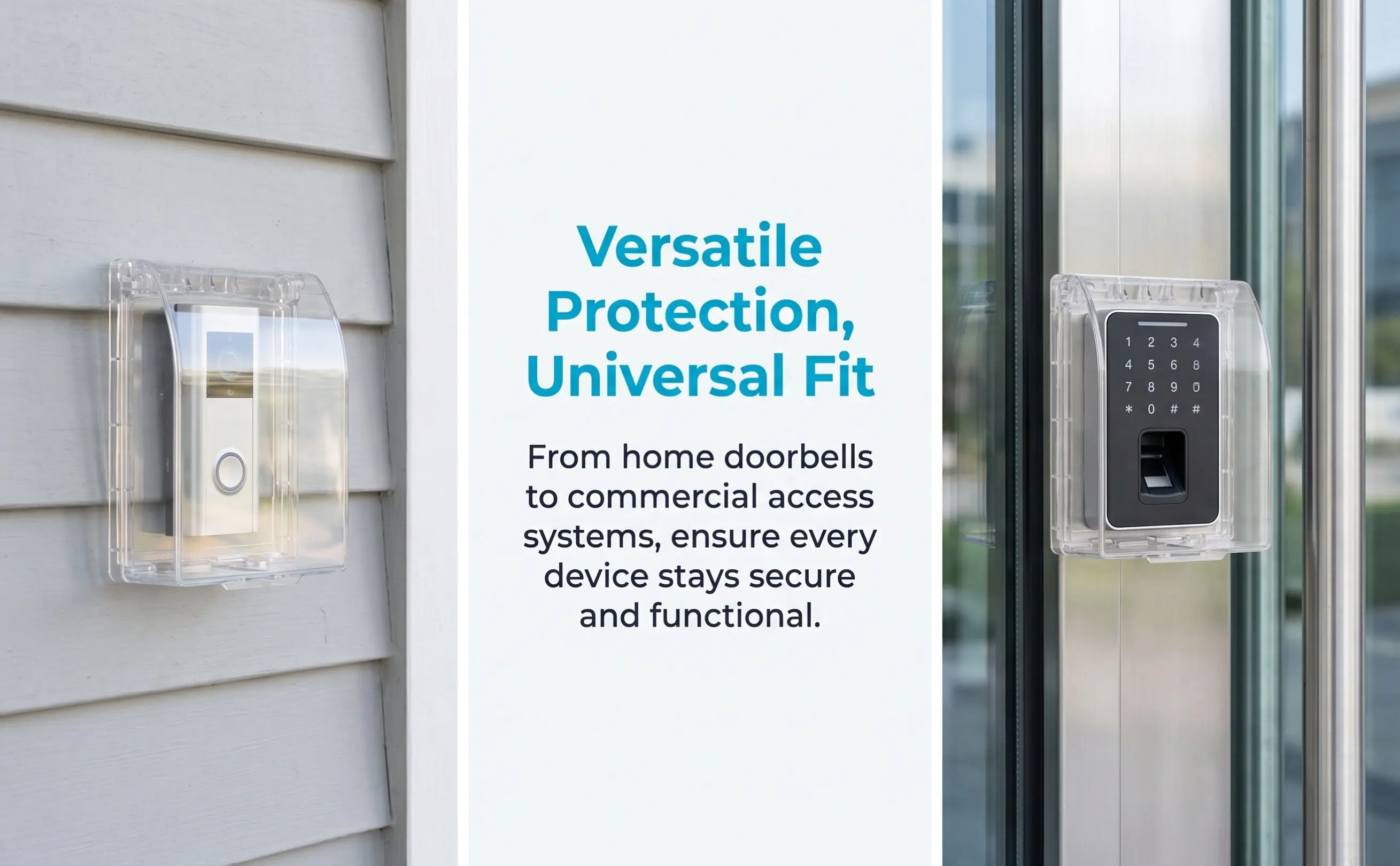 Waterproof Switch Box Doorbell Rain Shield Plastic Mount Cover Outdoor Durable Transparent Design Safe Use Indoor Outdoor