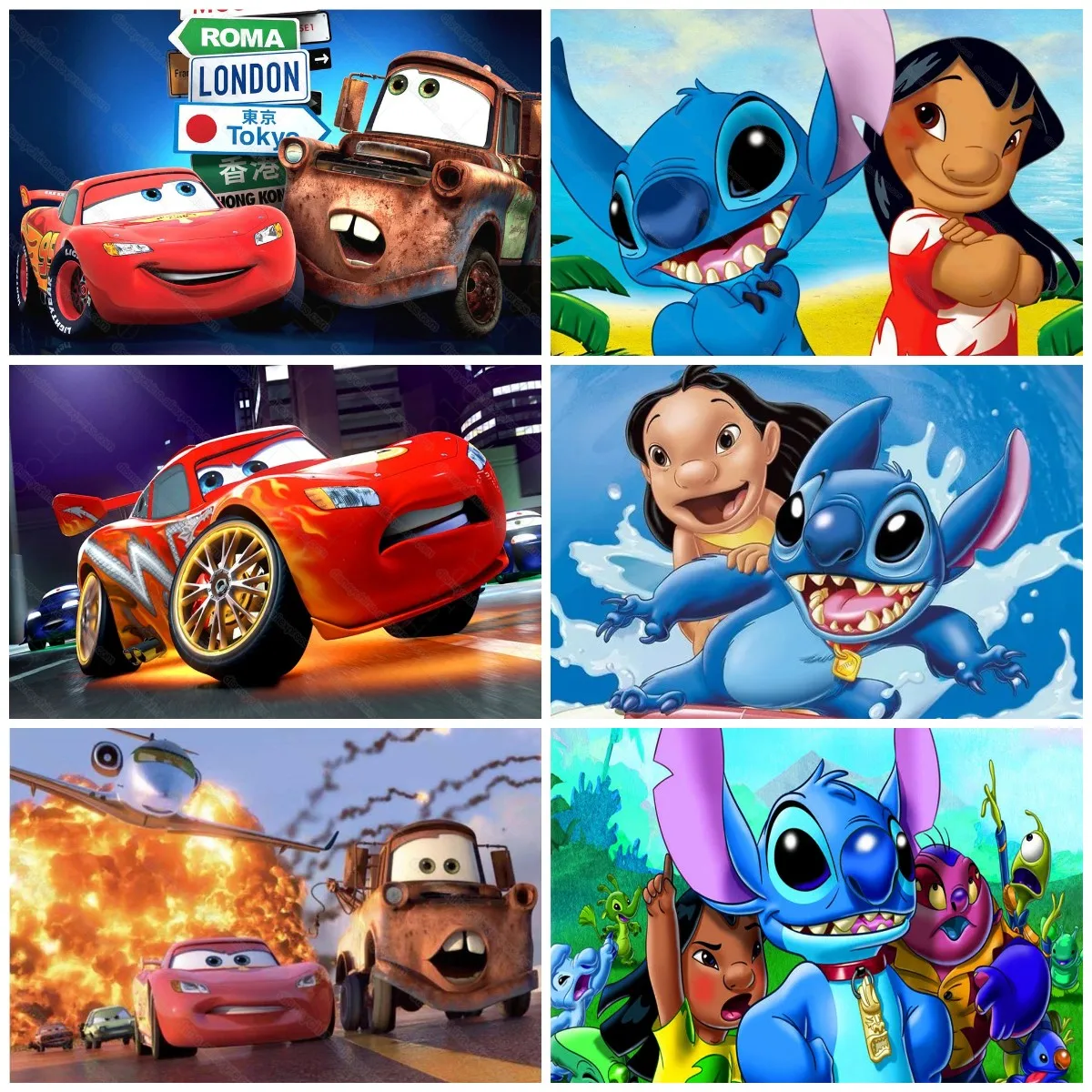 Disney Cars Lilo & Stitch Diamond Painting Diamond Mosaic Birthday Boys Room Nursery Decor Party Gifts Diamond Embroidery