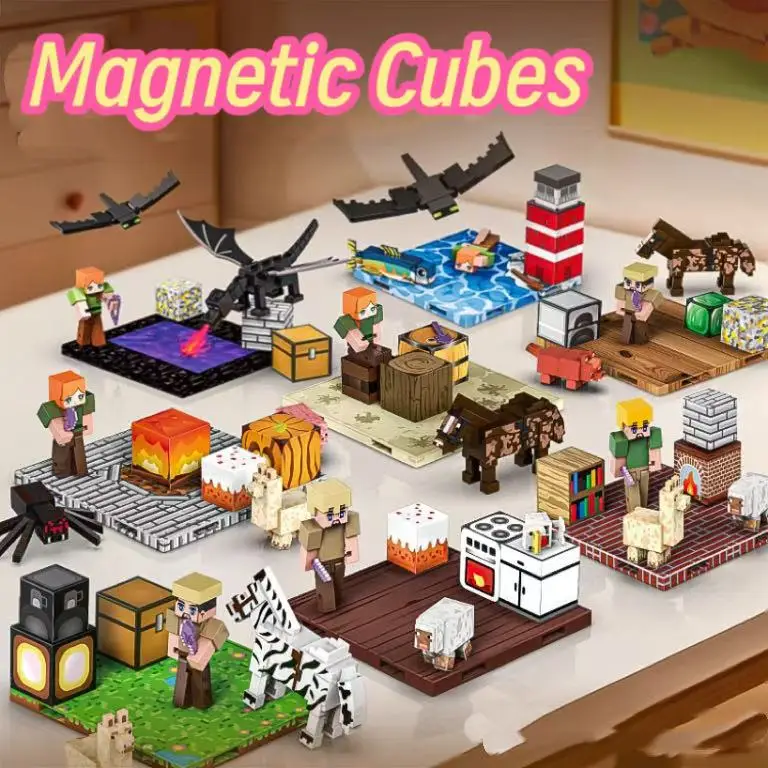 Mini klocki konstrukcyjne Magnetic World Block Magnetyczna zabawka do montażu dla dzieci Model Prezenty urodzinowe dla dzieci powyżej 6 lat