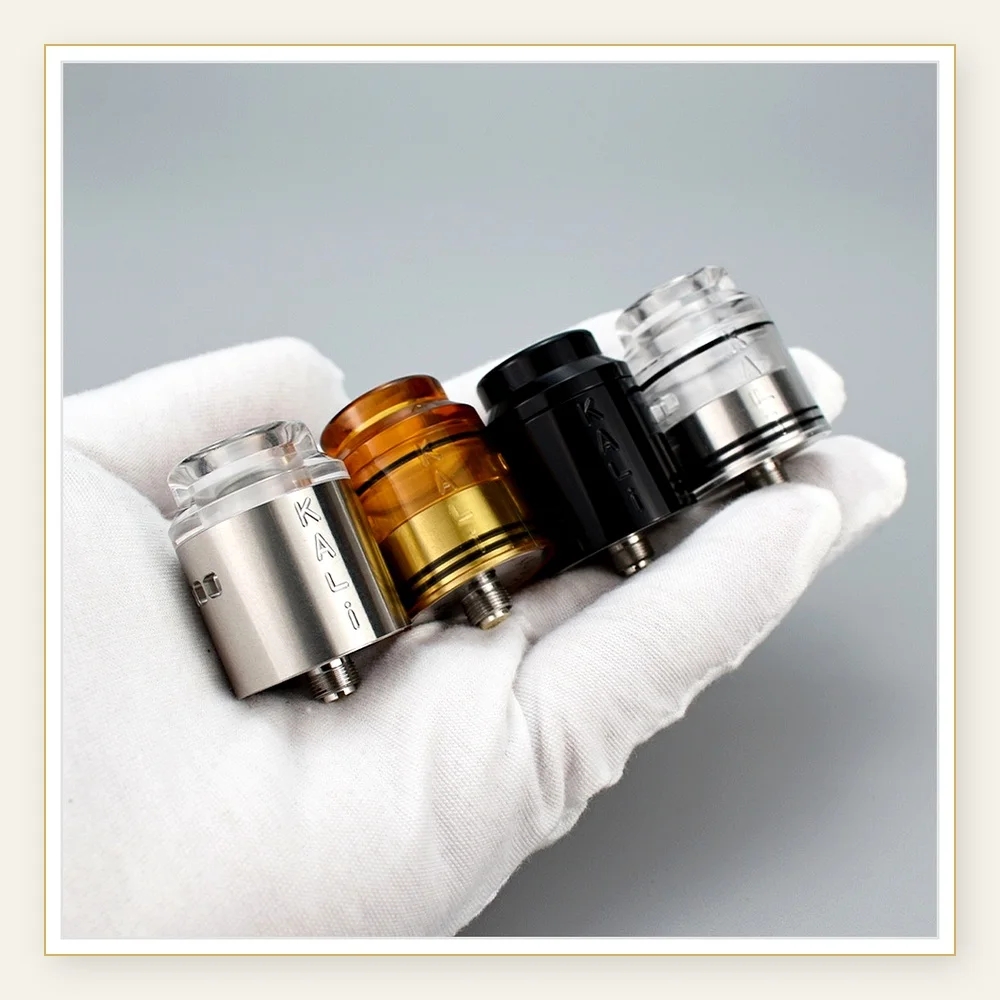 QP KALI V2 RDA 25mm Vape Tank - Dual Coil Atomizer in PC & PEI Steel for 510 Mechanical Mods